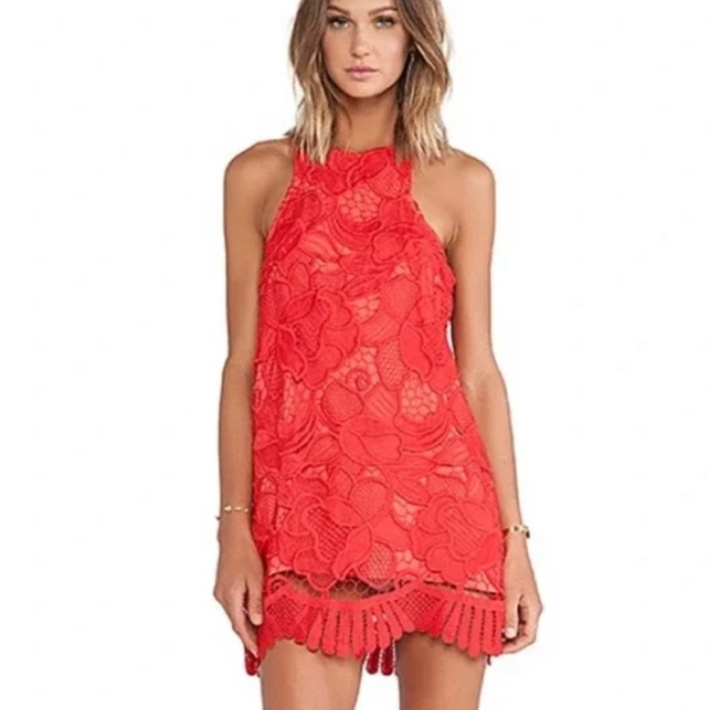 Lovers + Friends Caspian Shift Dress - Coral, size M
